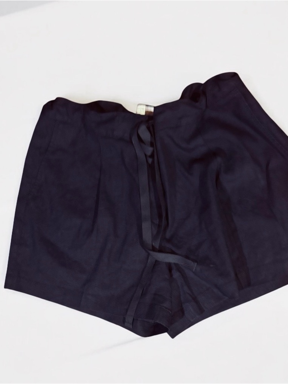 Nordstrom Signature Navy Linen Pull-On Drawstring Shorts